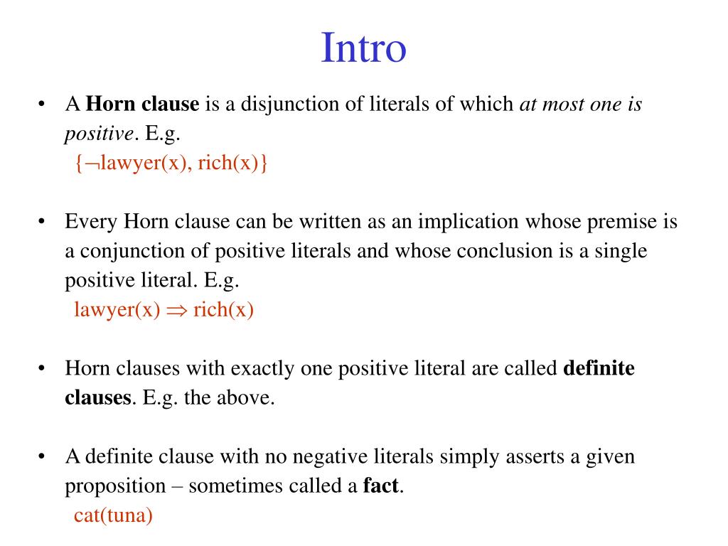 PPT Horn clauses PowerPoint Presentation, free download ID4272215