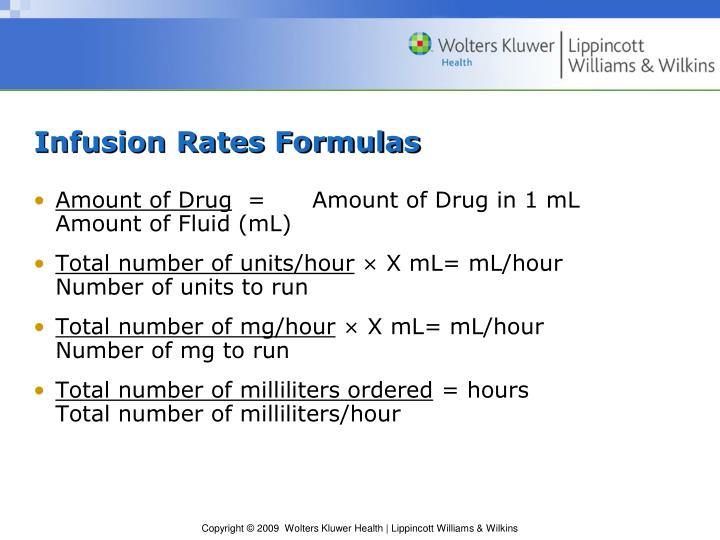 PPT Chapter 9 Special Types of Intravenous Calculations PowerPoint