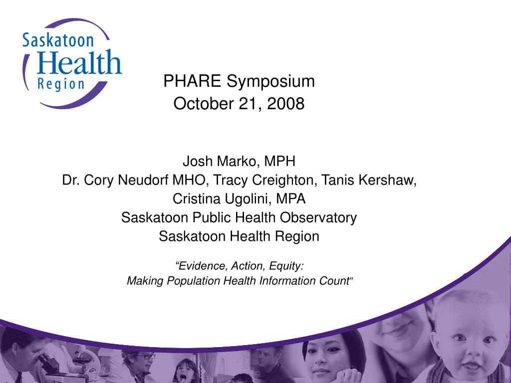 PPT Saskatoon Health Region Rural Health Status PowerPoint