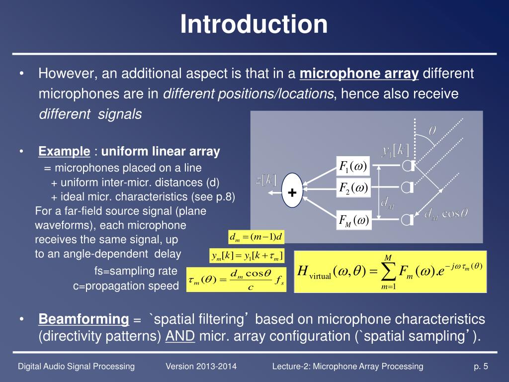 PPT Digital Audio Signal Processing Lecture2 Microphone Array