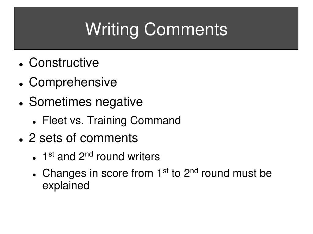 PPT Counseling and FITREP Writer's Guide PowerPoint Presentation