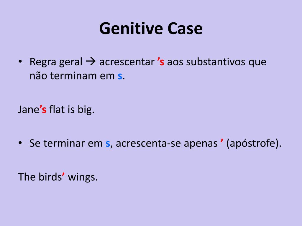 PPT Genitive Case Caso Genitivo PowerPoint Presentation, free