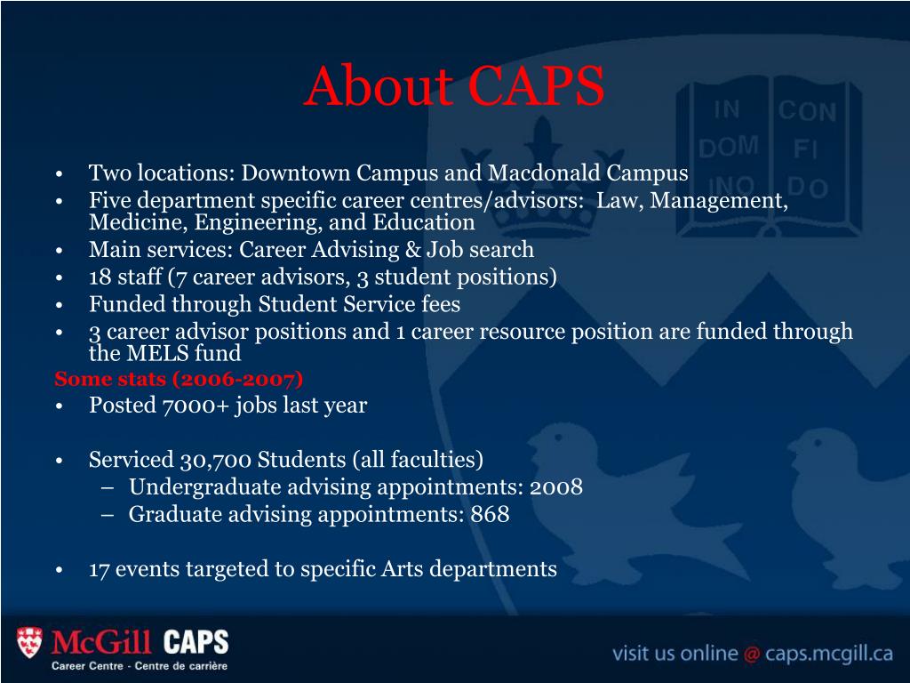 PPT McGill Career Centre (CAPS) caps.mcgill PowerPoint Presentation