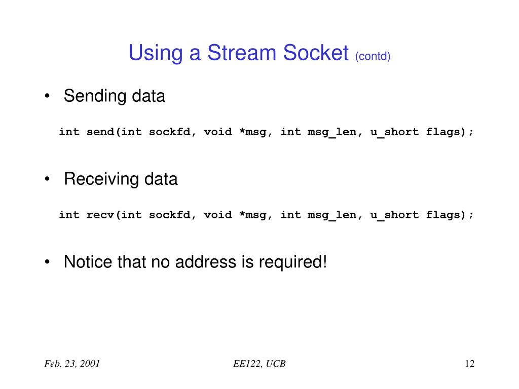 PPT Socket Programming a Primer PowerPoint Presentation, free
