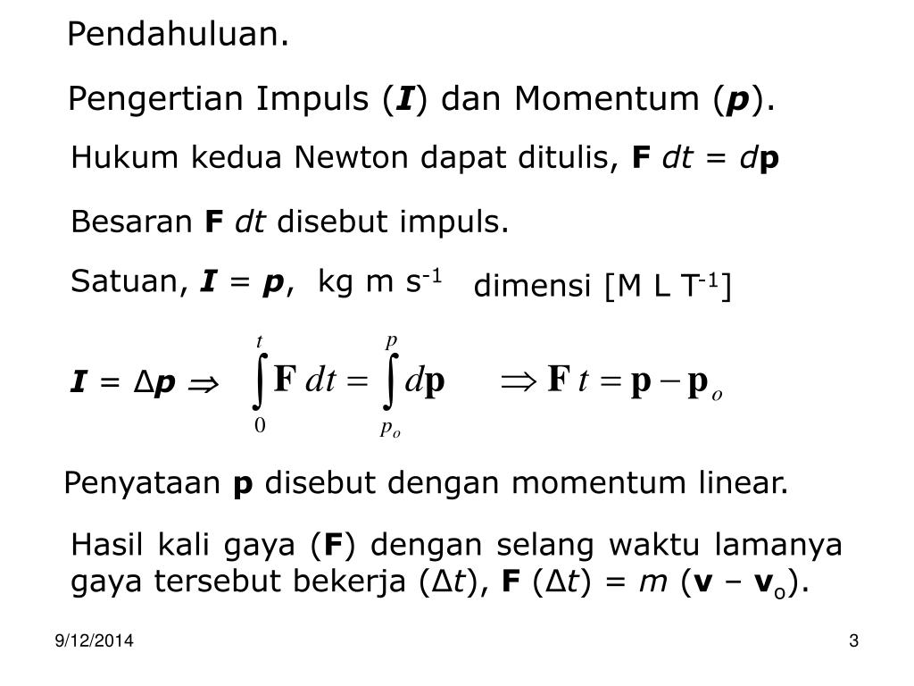 PPT BAB. 6 (Impuls dan Momentum) PowerPoint Presentation, free