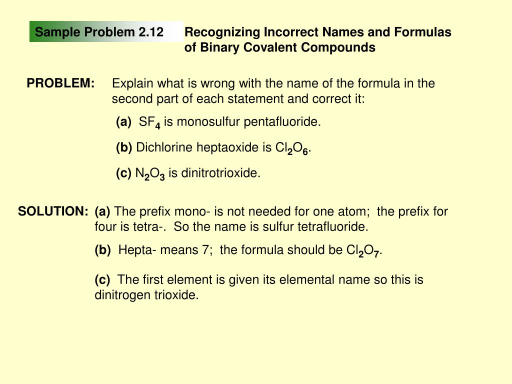 PPT Chemical Nomenclature Naming compounds and writing chemical