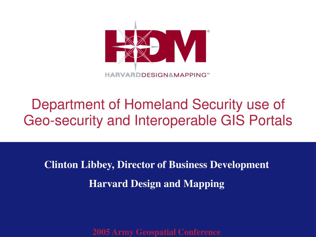 PPT Department of Homeland Security use of Geosecurity and