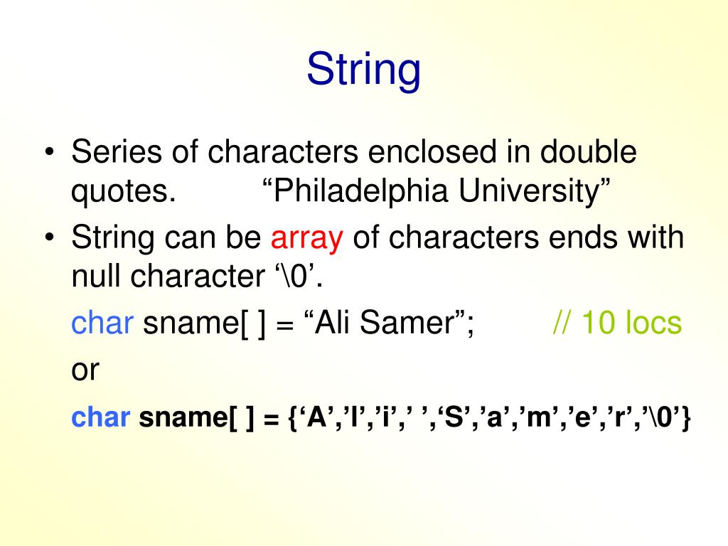 PPT String in C++ PowerPoint Presentation, free download ID4283297