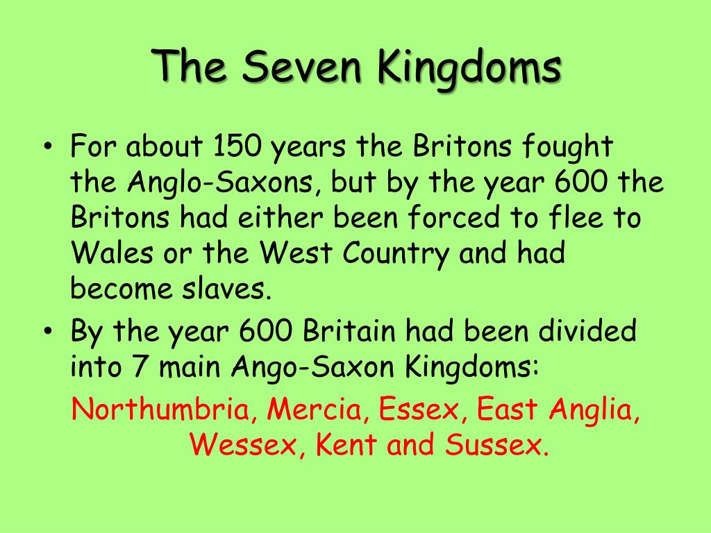PPT AngloSaxon Kingdoms PowerPoint Presentation, free download ID4283609