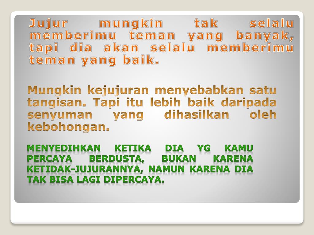 PPT PERILAKU JUJUR PowerPoint Presentation, free download ID4283699
