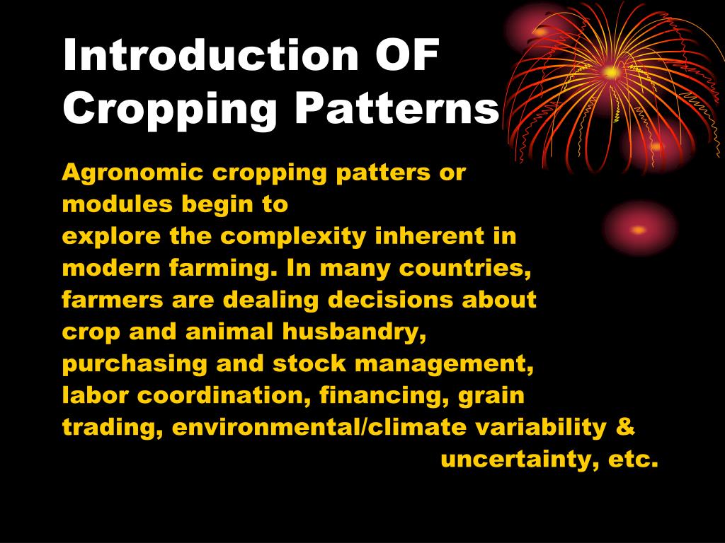 PPT CROPPING PATTERNS PowerPoint Presentation, free download ID4284030