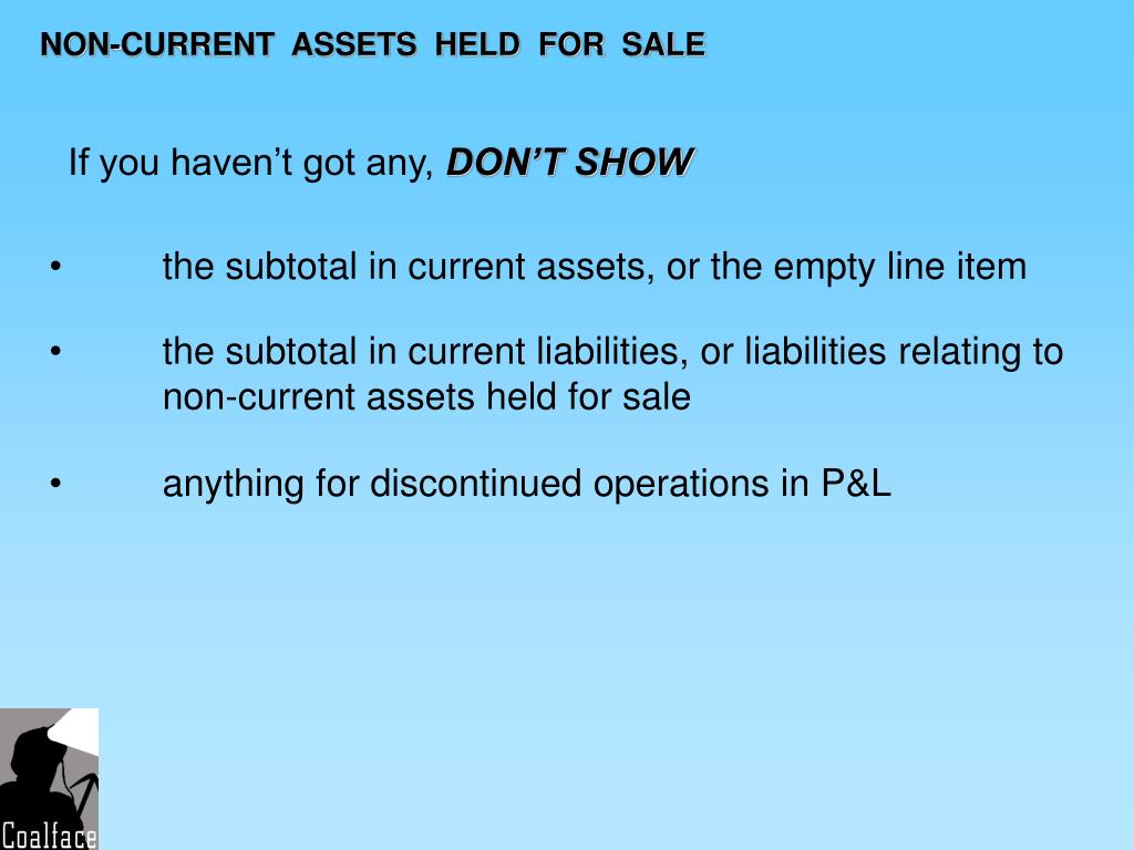 PPT NONCURRENT ASSETS HELD FOR SALE PowerPoint Presentation, free