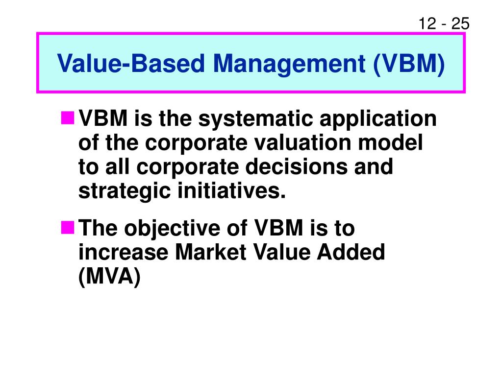 PPT CHAPTER 12 Corporate Valuation and ValueBased Management