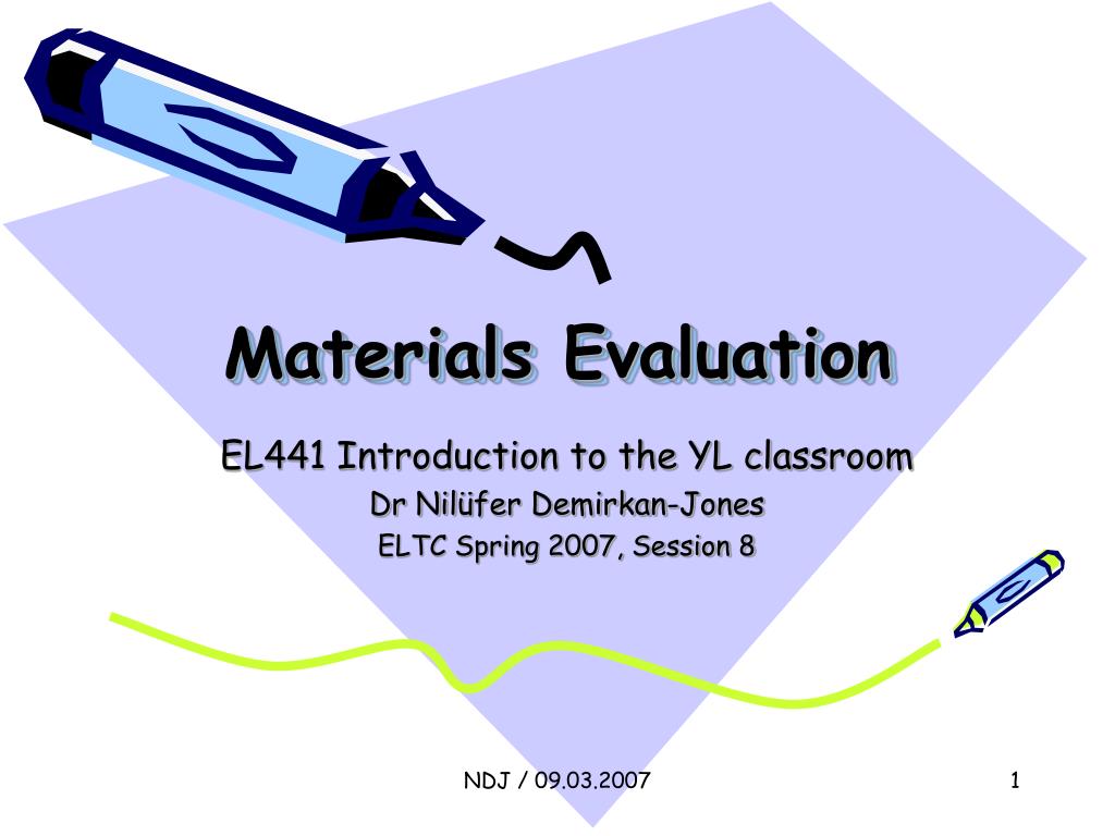 PPT Materials Evaluation PowerPoint Presentation, free download ID