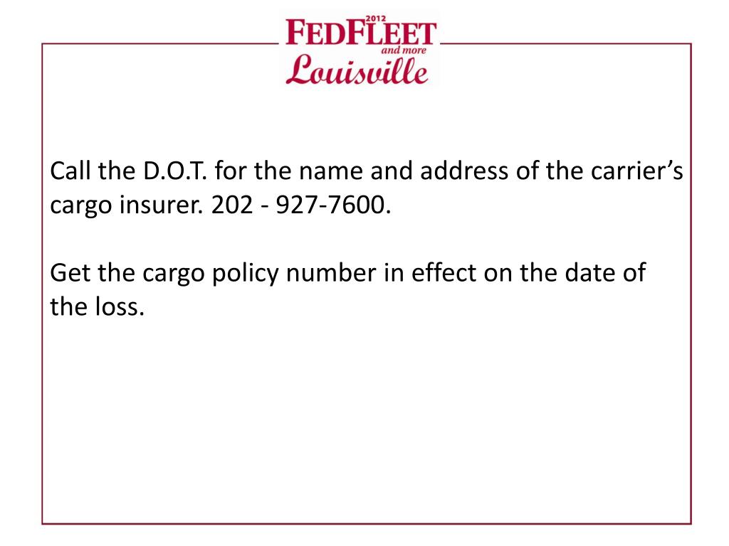 PPT Transportation Claims PowerPoint Presentation, free download ID