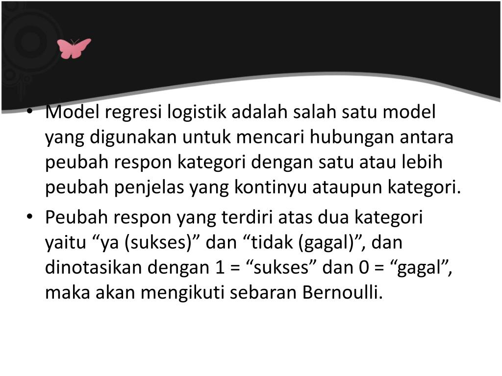 PPT REGRESI LOGISTIK BINER PowerPoint Presentation, free download