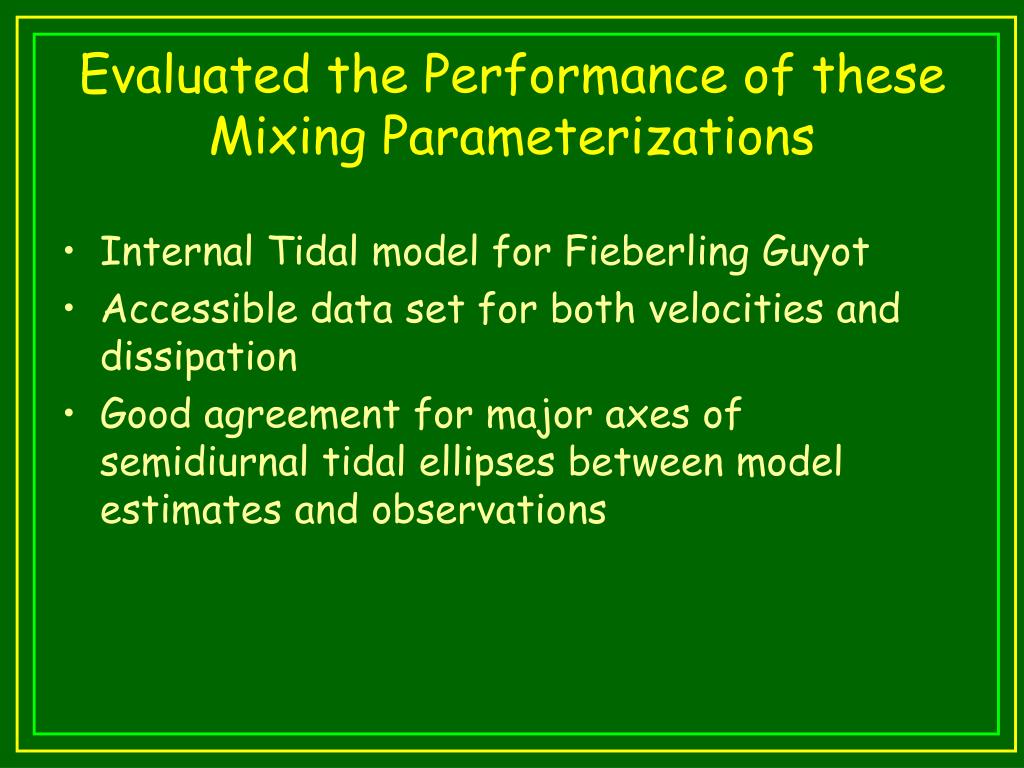 PPT Vertical Mixing from ROMS Spectral Response of Velocities
