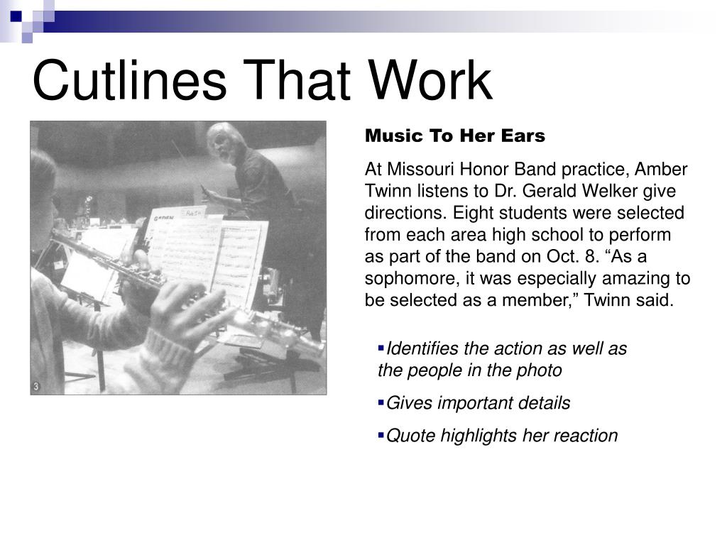 PPT Cutline Writing PowerPoint Presentation, free download ID4292341