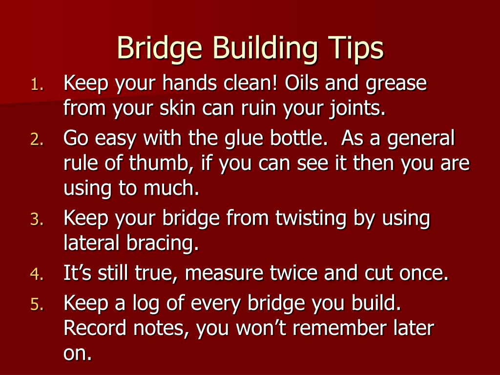 PPT Bridge Building Notes PowerPoint Presentation, free download ID