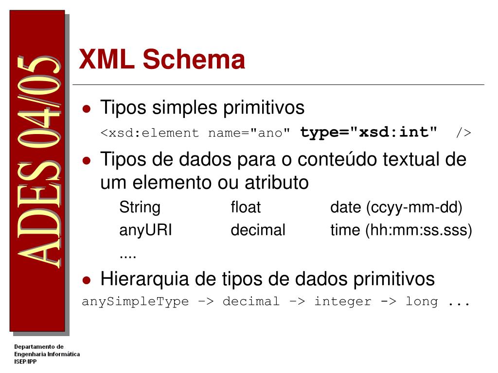 PPT Tecnologias XML XML Schema PowerPoint Presentation, free download