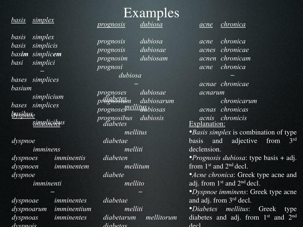 PPT GREEK DECLENSIONS IN MEDICAL TERMINOLOGY PowerPoint Presentation ID4298803