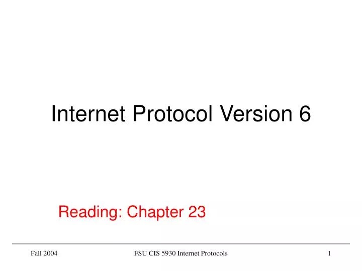 PPT Protocol Version 6 PowerPoint Presentation, free