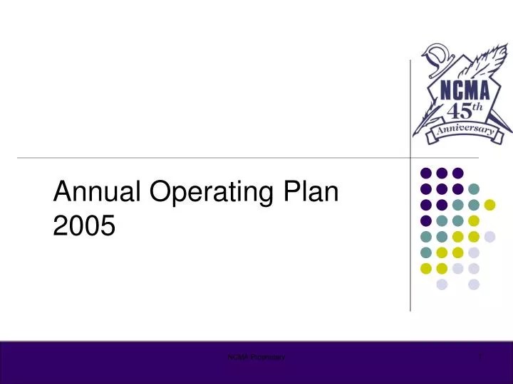 PPT Annual Operating Plan 2005 PowerPoint Presentation, free download
