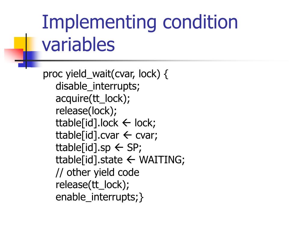 PPT Condition variables PowerPoint Presentation, free download ID