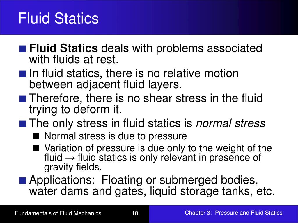 PPT Chapter 3 Pressure and Fluid Statics PowerPoint Presentation