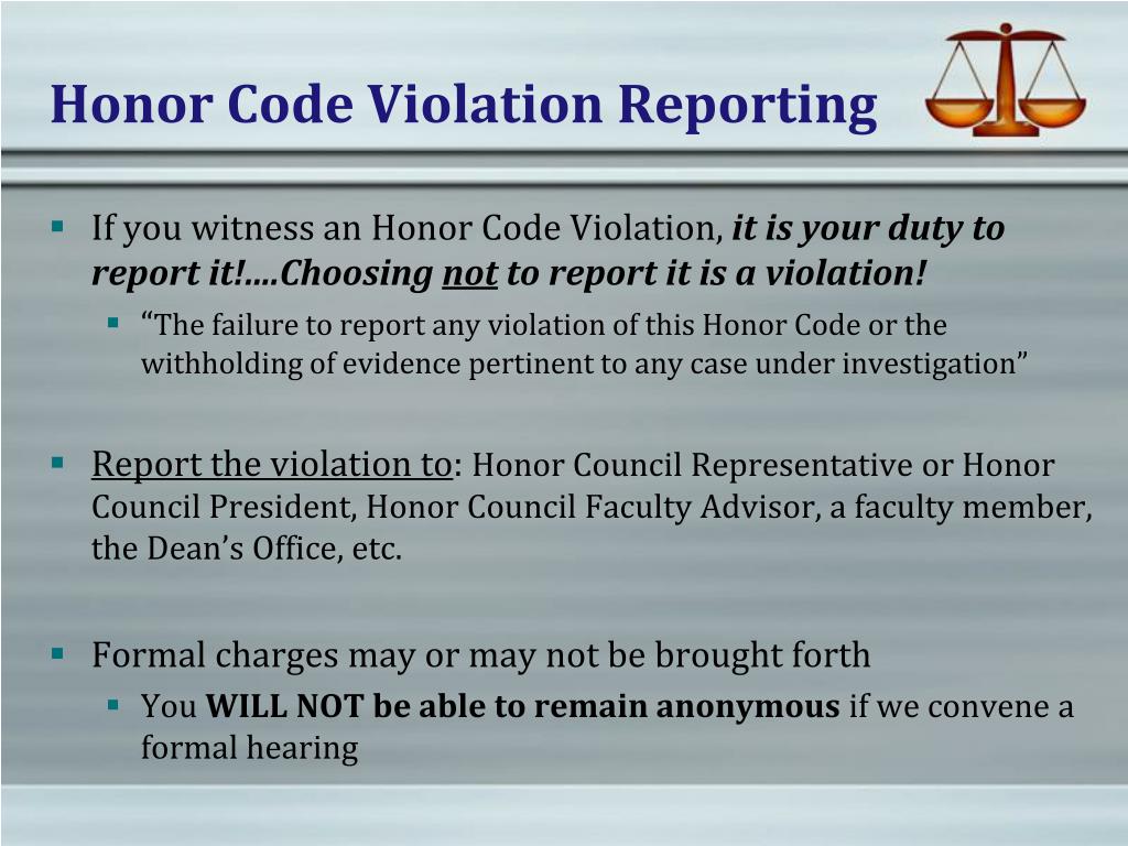 PPT MUSC Honor Code PowerPoint Presentation, free download ID4306912