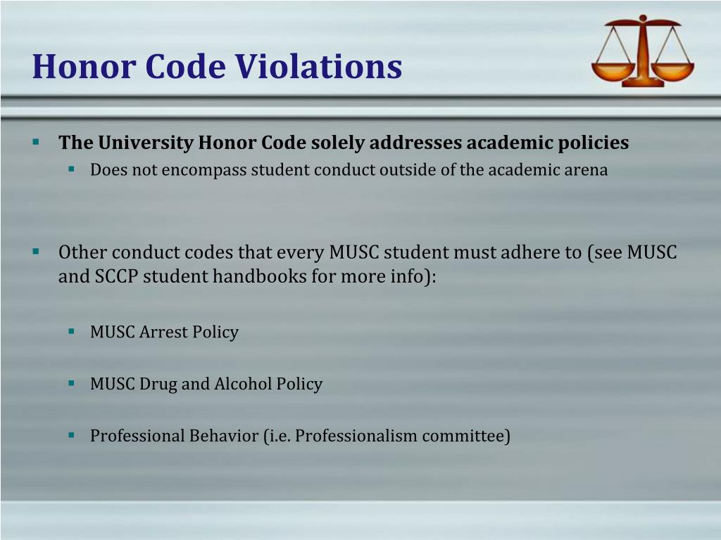 PPT MUSC Honor Code PowerPoint Presentation, free download ID4306912