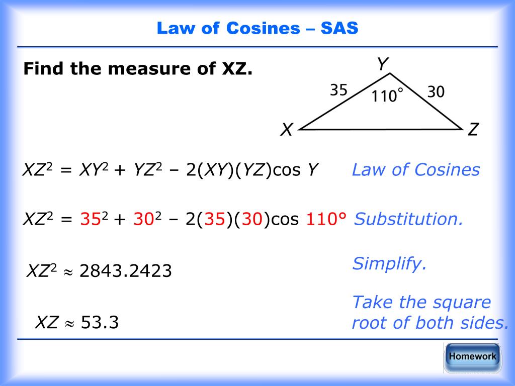 PPT Law of Cosines 10.5 PowerPoint Presentation, free download ID