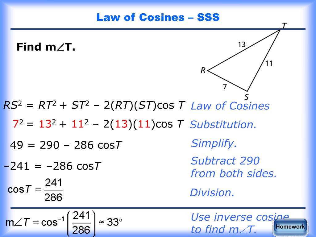 PPT Law of Cosines 10.5 PowerPoint Presentation, free download ID