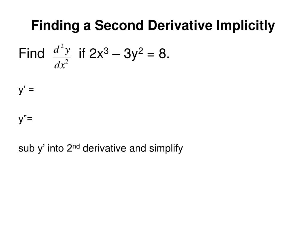 PPT 3.7 Implicit Differentiation PowerPoint Presentation, free