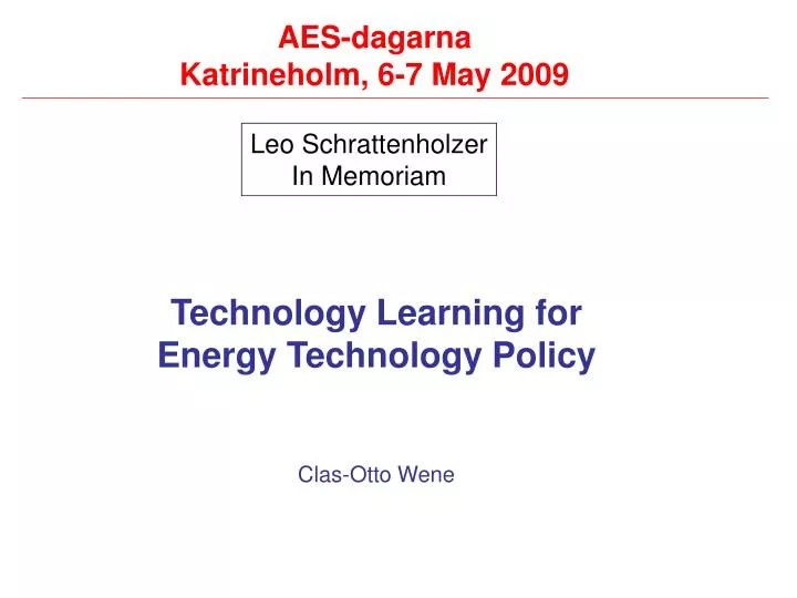 PPT AESdagarna Katrineholm, 67 May 2009 PowerPoint Presentation