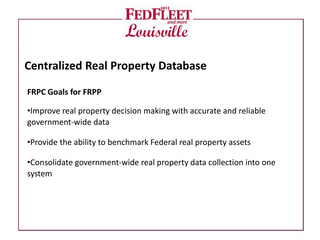PPT Federal Real Property Profile PowerPoint Presentation, free