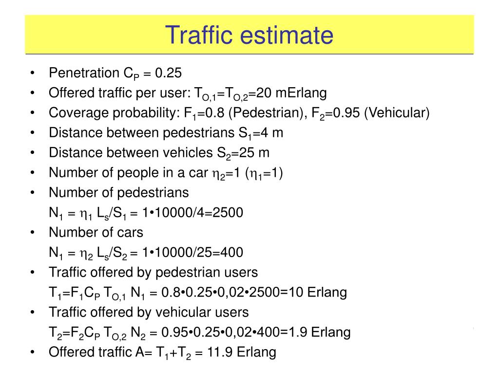 Estimate Traffic At A Certain Time PPT Capacity planning exercise PowerPoint Presentation, free download