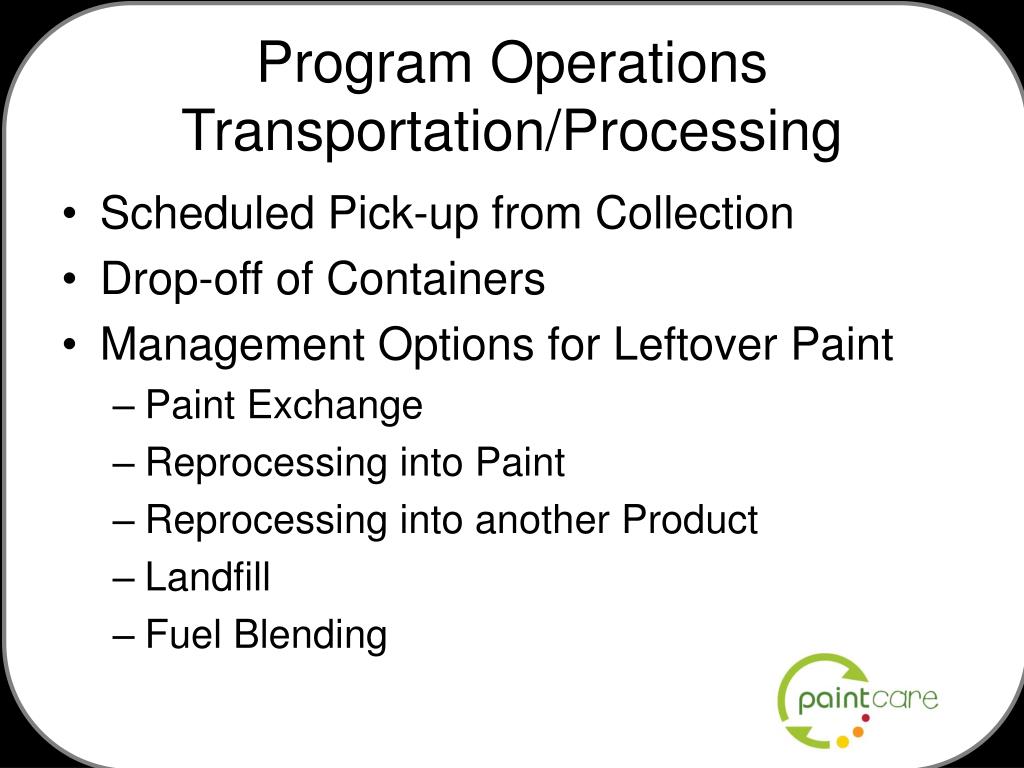 PPT PaintCare The Oregon Paint Stewardship Pilot Program PowerPoint