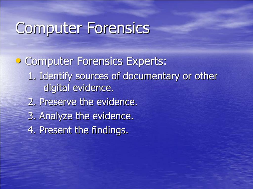 PPT COMPUTER FORENSICS PowerPoint Presentation, free download ID4326355