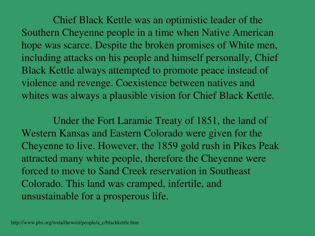 PPT Remember Sand Creek Massacre 1864, Colorado Chief Black Kettle’s