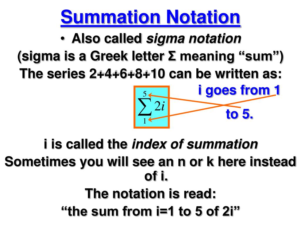 PPT Summation Notation PowerPoint Presentation, free download ID