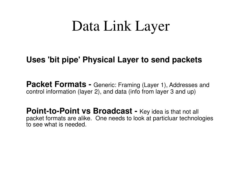 PPT Data/Link Layer Issues PowerPoint Presentation, free download