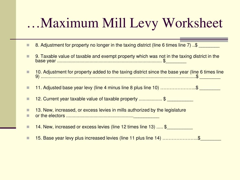 PPT Budgets and Mill Levies PowerPoint Presentation, free download