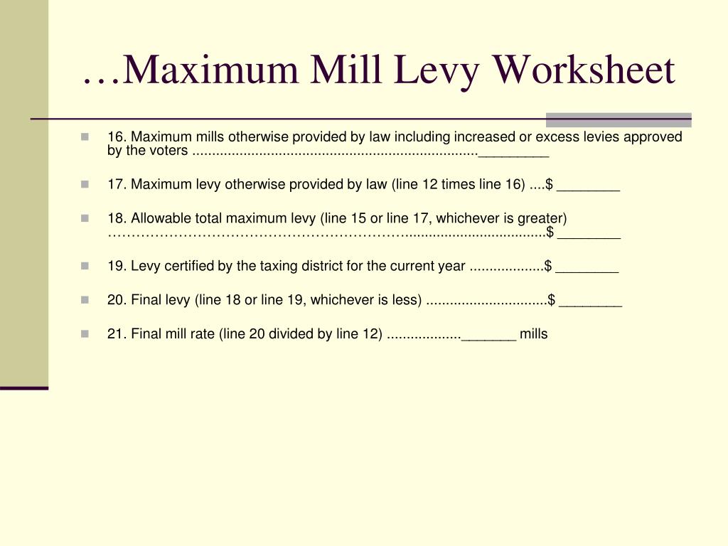 PPT Budgets and Mill Levies PowerPoint Presentation, free download