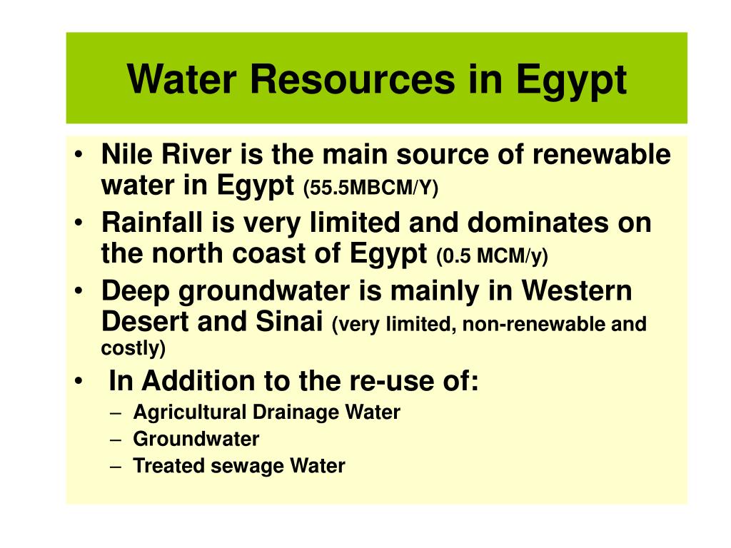 PPT Water Use Efficiency in Egypt PowerPoint Presentation, free