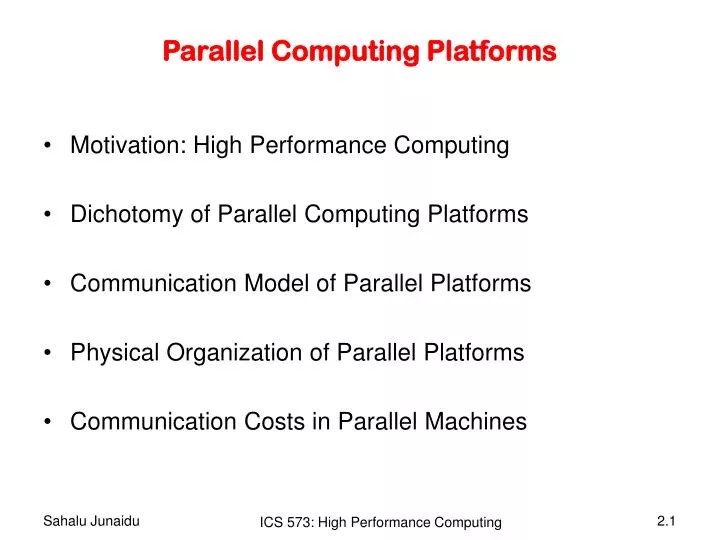 PPT Parallel Computing Platforms PowerPoint Presentation, free
