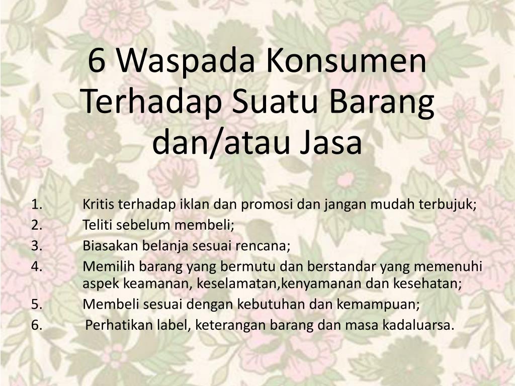 PPT TINJAUAN YURIDIS TENTANG HAK DAN KEWAJIBAN KONSUMEN DALAM RANGKA