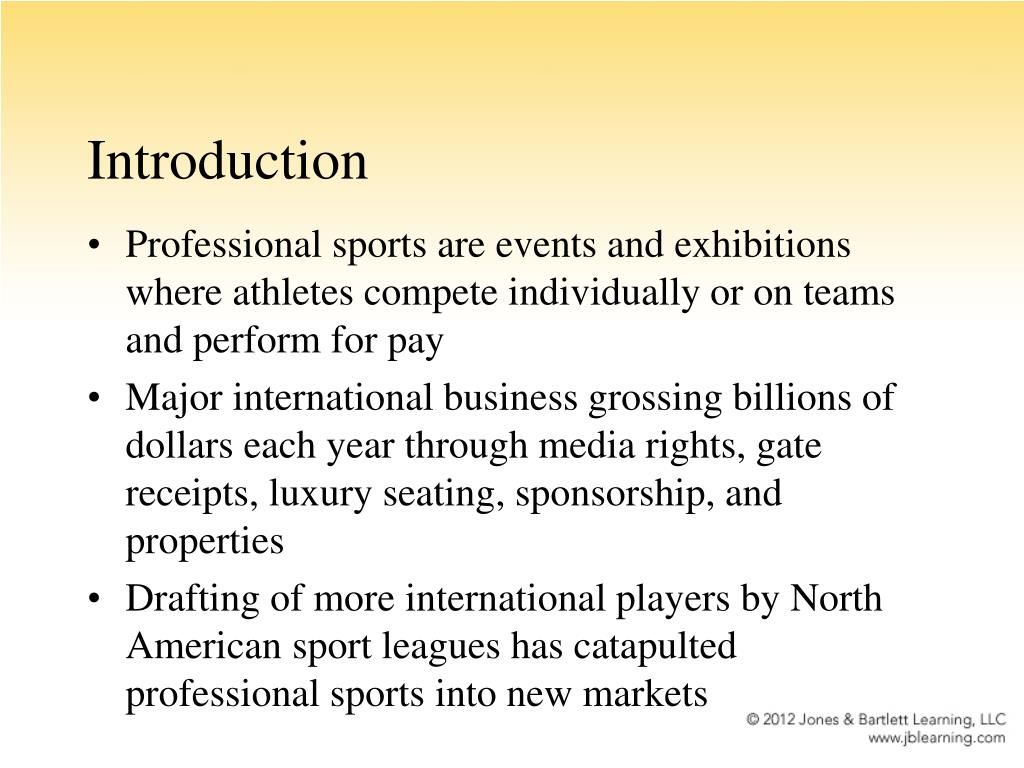 PPT Chapter 10 Professional Sports PowerPoint Presentation, free