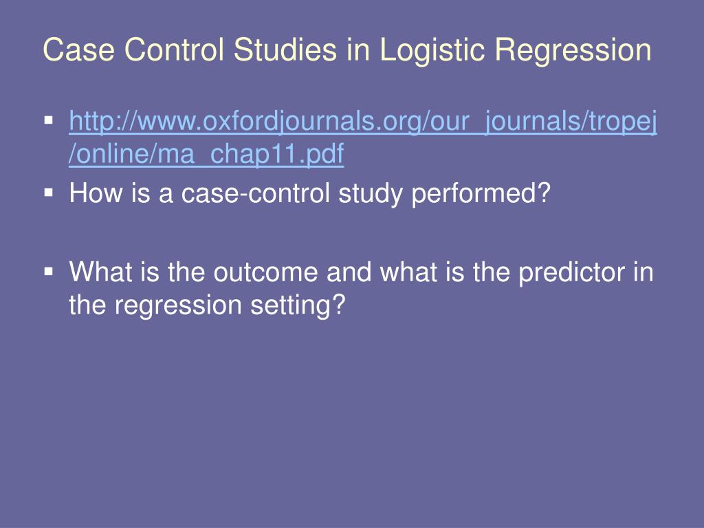 PPT Lecture 17 Regression for Casecontrol Studies PowerPoint
