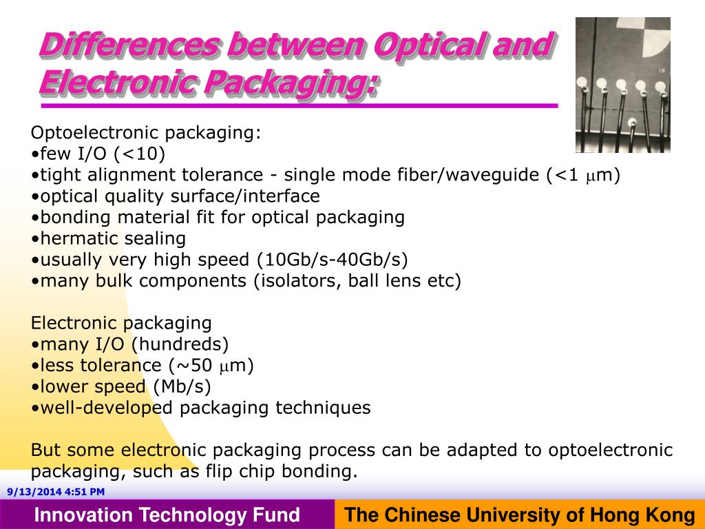 PPT A Proposed Optoelectronic Packaging Laboratory PowerPoint